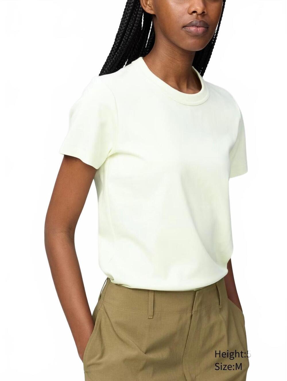 Uniqlo U Cotton Crew Neck T-Shirt NWT Cream Large
